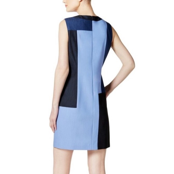 Calvin Klein Color Block Denim Dress - Picture 2 of 6